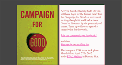 Desktop Screenshot of campaignforgood.com
