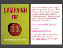 Tablet Screenshot of campaignforgood.com